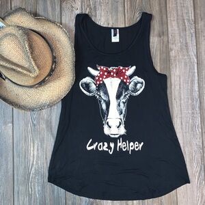 Black Cow Soft Tank top